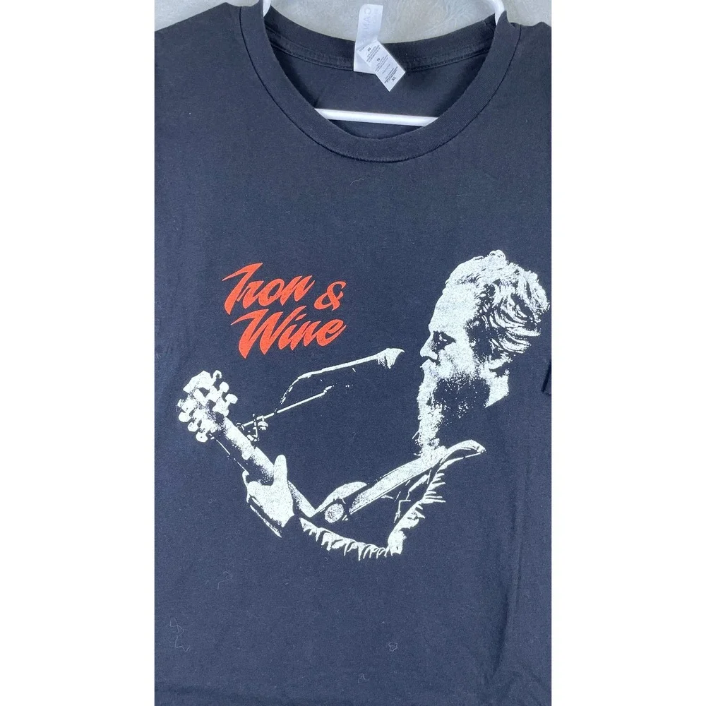 Iron & Wine Band T-Shirt Mens XL Black Excellent Indie Folk Graphic Tee - Picture 7 of 7